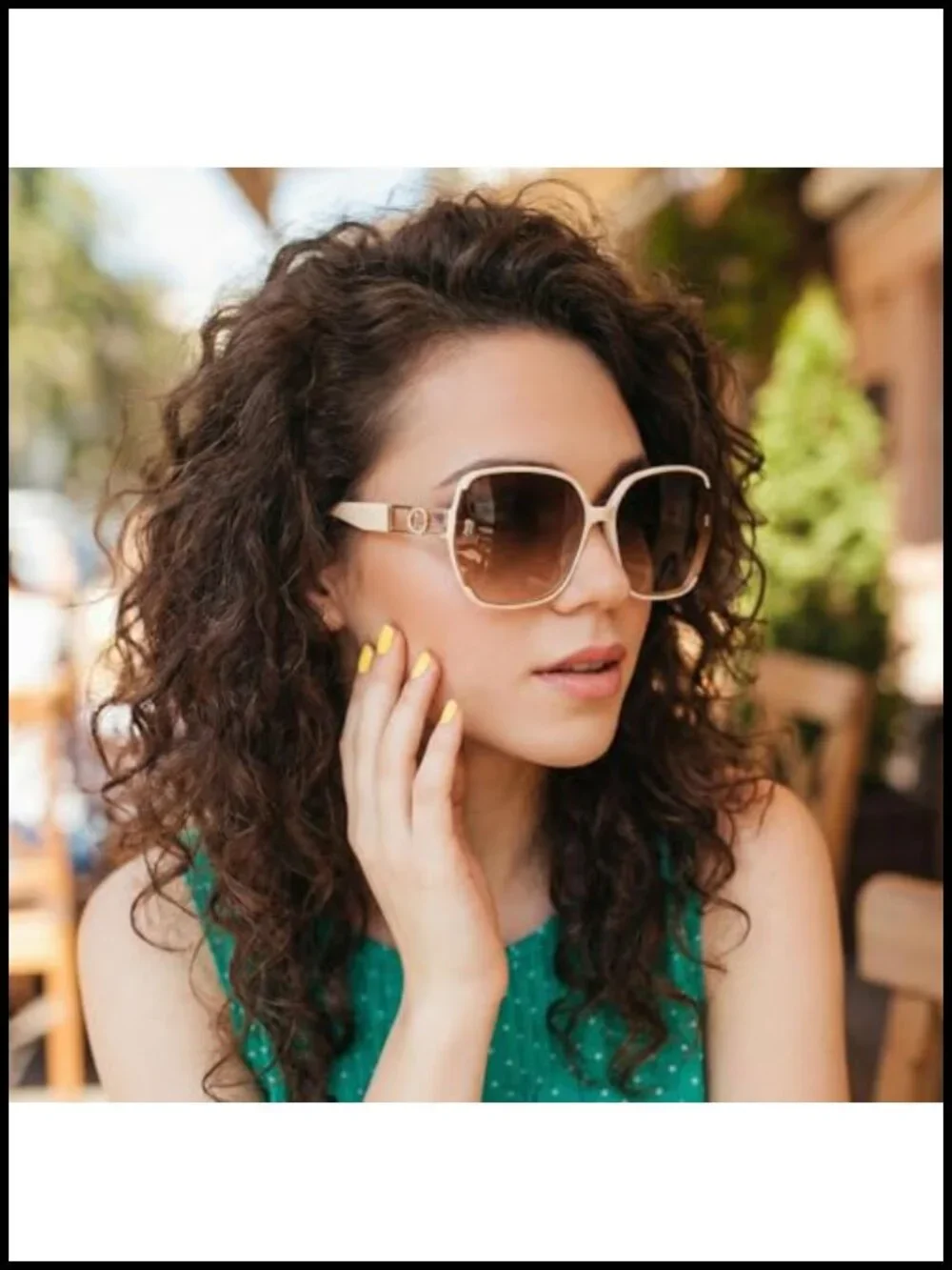 2 Pcs Retro 70s Square Sunglasses Oversized Vintage UV400 Protection